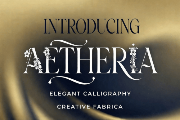 Aetheria: The Elegant Botanical Display Font for Campaigns