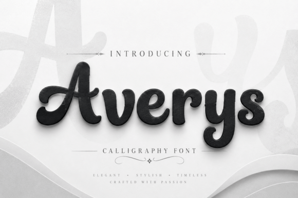 Averys: A Modern Script Font for Editorial Design