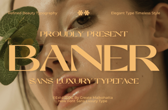 Baner Typeface for Elegant Editorial Design