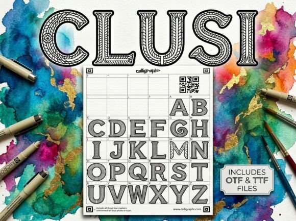 Clusi Font: A Decorative Typeface for Crafters