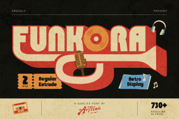 Funkora: A Retro-Inspired Sans Serif Typeface