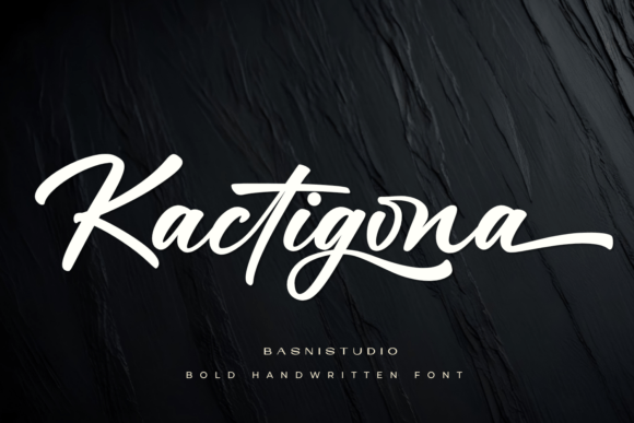 Kactigona: Bold Script Handwritten Font for Makers