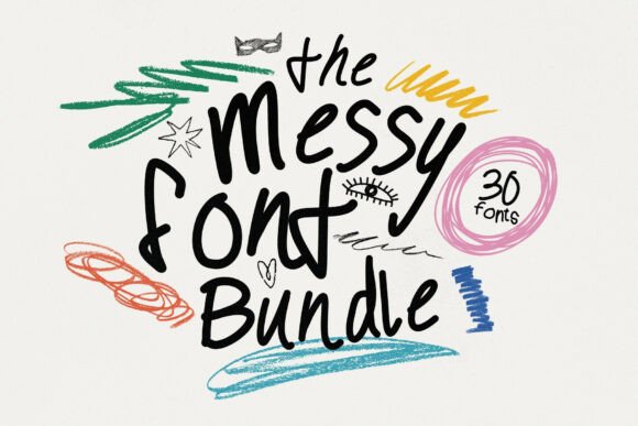 Messy Type Bundle: Authentic Handwritten Fonts for Branding