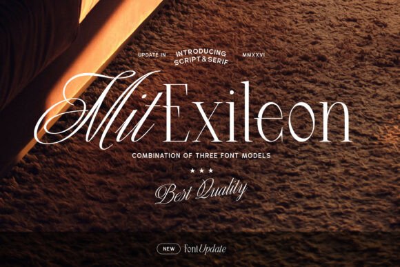 Mit Exileon: A Modern Script Font for Makers