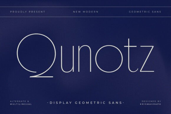 Qunotz Font for Elegant Maker Branding