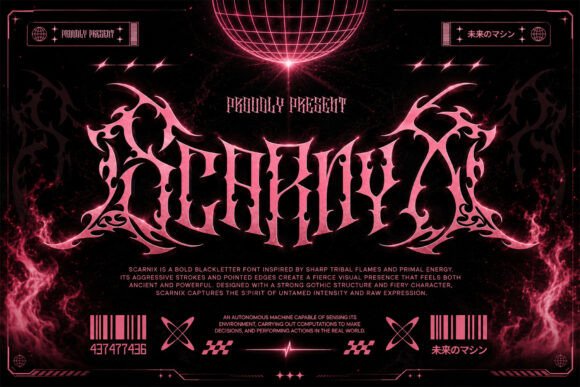 Scarnix Font Review: Download This Aggressive Blackletter