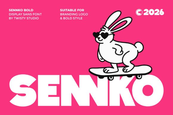 Sennko: A Bold Display Font for Modern Brands