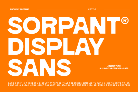 Sorpant: A Modern Typeface for Digital Clarity