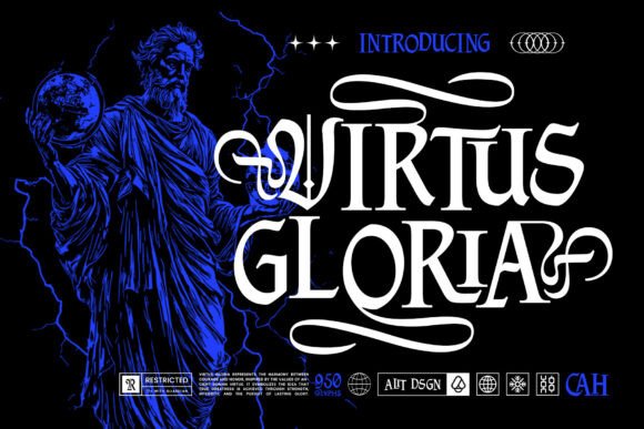 Virtus Gloria: A Blackletter Font for Editorial Design